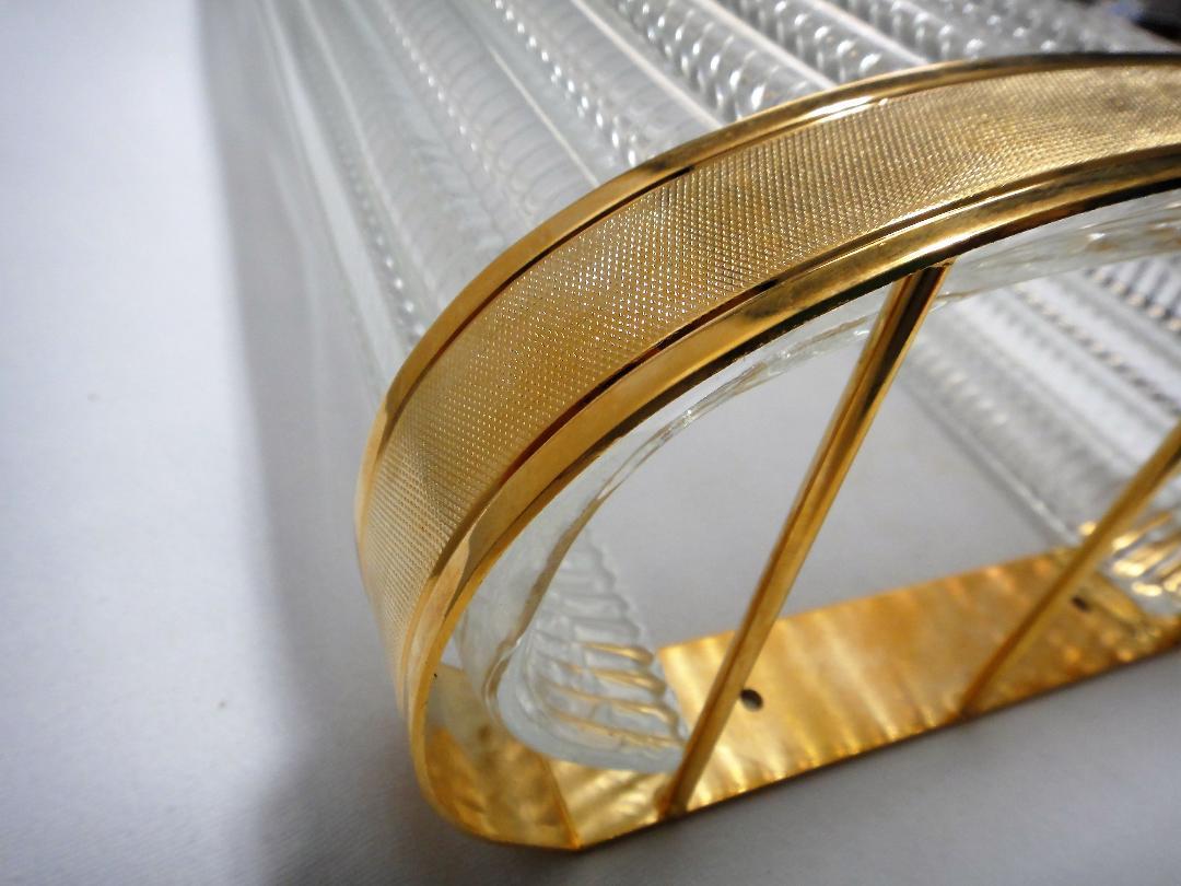 XXIe siècle et contemporain Applique surdimensionnée Laudarte Srl en verre de Murano avec bordure plaquée or en vente