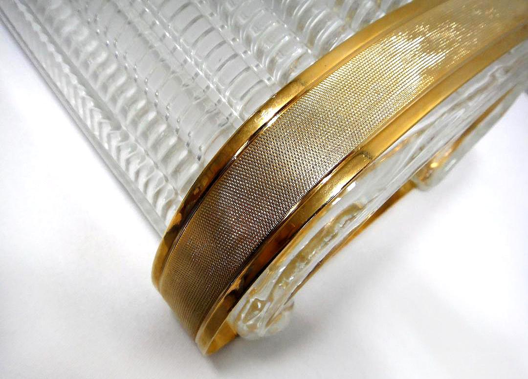 Overscale Laudarte Srl Murano Glass Sconces, Gold-Plated Trim Pair In New Condition For Sale In Miami, FL