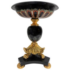 Laudarte Srl Oversale Marble, Bronze and Horn Urn, Italy