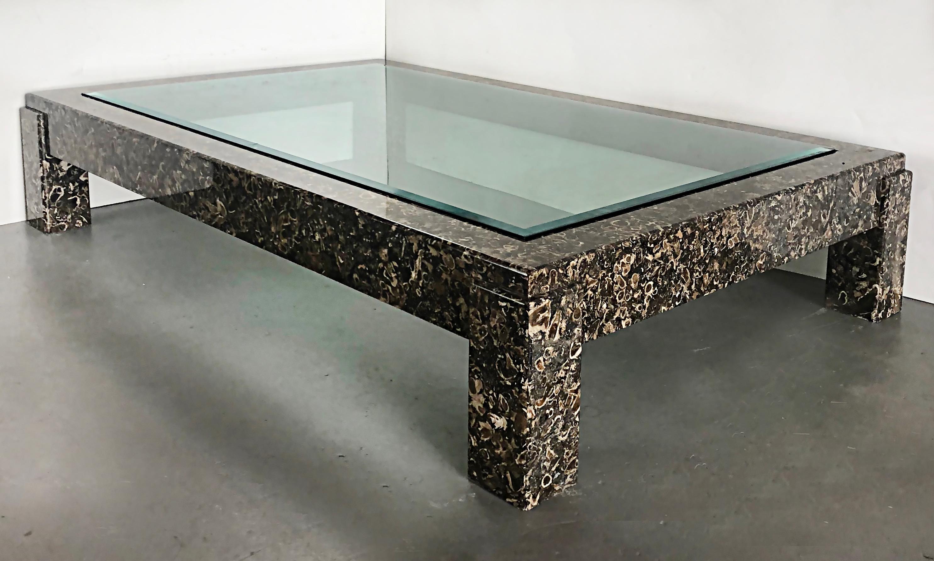 cracked glass coffee table