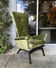Overscale Mid-century 1950s Adrian Pearsall Lounge Chair, Newly Upholstered