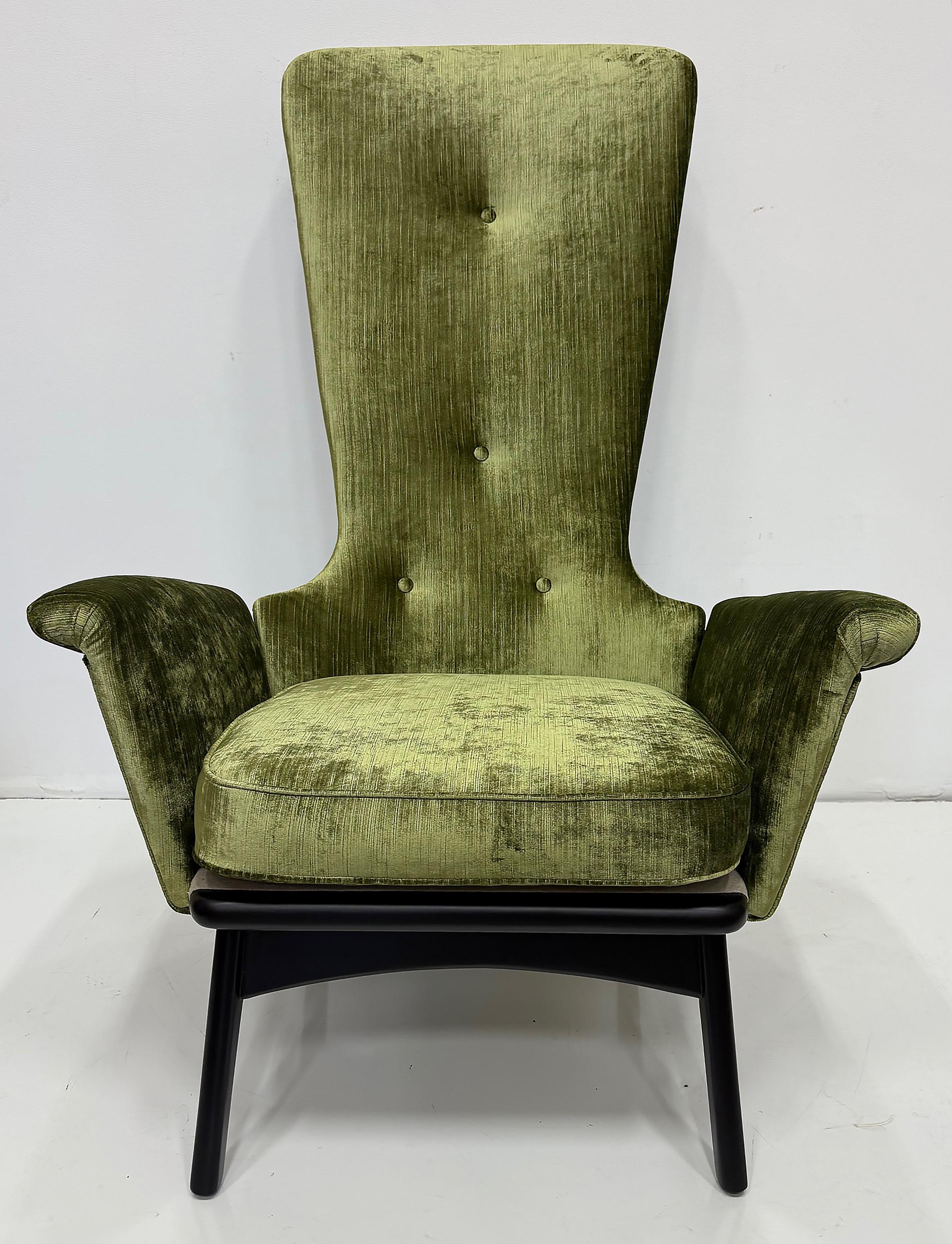 Adrian Pearsall Loungesessel aus der Mitte der 1950er Jahre, neu gepolstert (Moderne der Mitte des Jahrhunderts) im Angebot