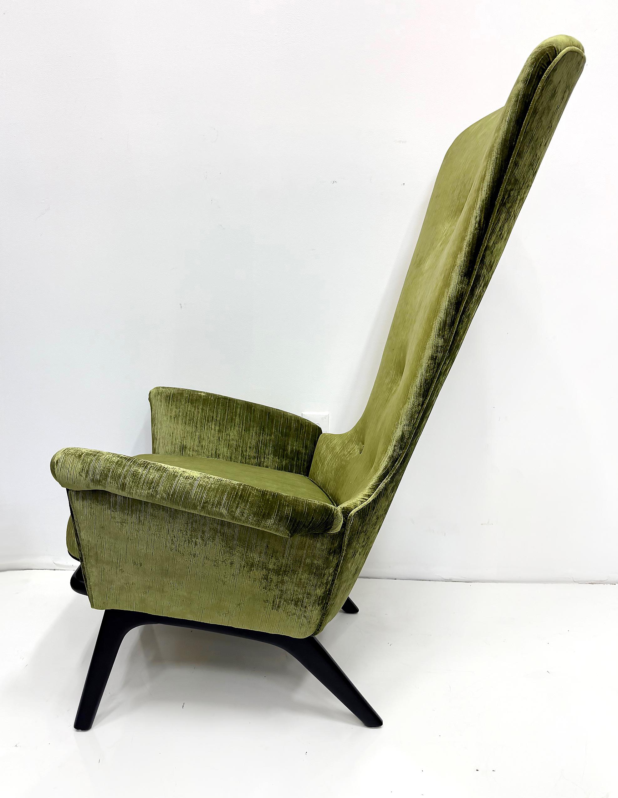 Adrian Pearsall Loungesessel aus der Mitte der 1950er Jahre, neu gepolstert im Zustand „Gut“ im Angebot in Miami, FL