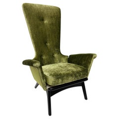 Silla de salón Adrian Pearsall de mediados de siglo de 1950, recién tapizada