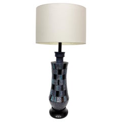Overscale Mid-century Ceramic Italian lamp, Bitossi, Aldo Lundi Style