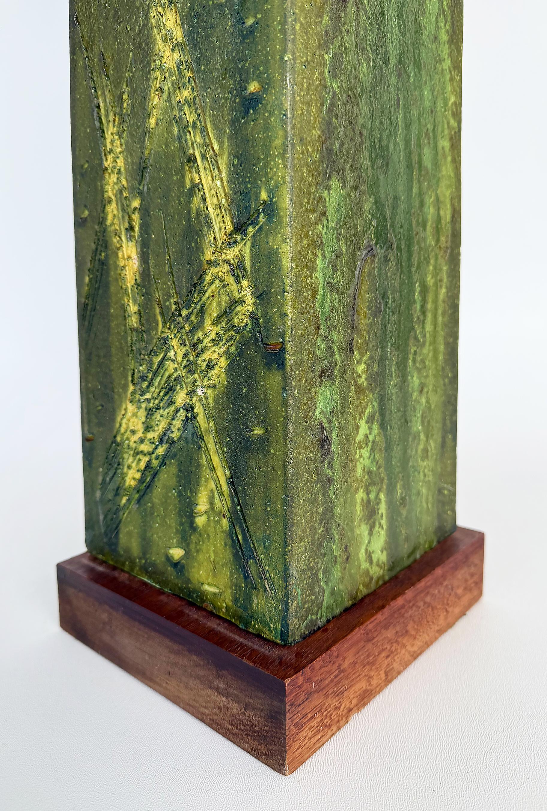Overscale Mid-century Marcello Fantoni Ceramic Table Lamp, Vintage Custom Shade im Angebot 2