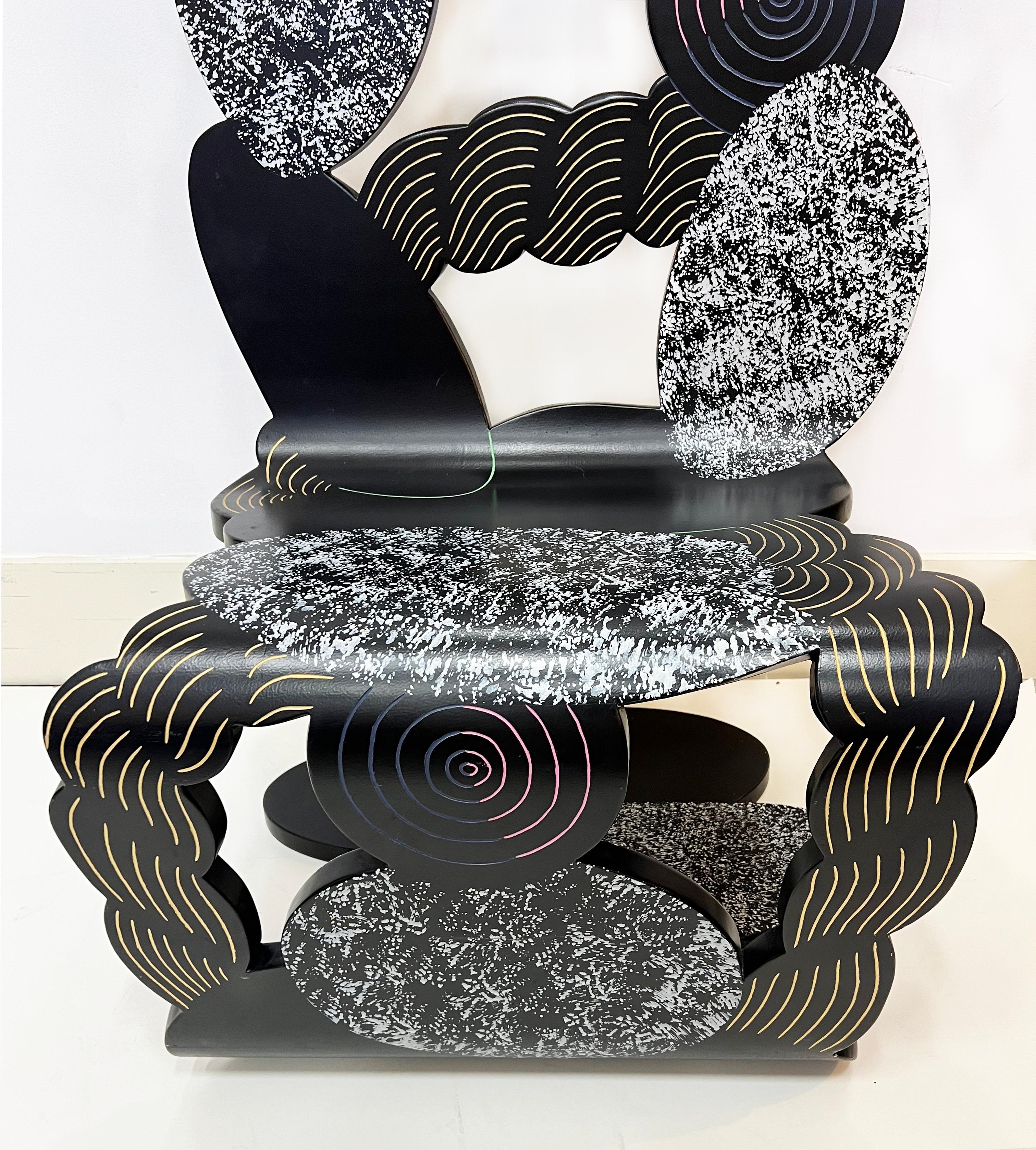 Chaise d'art sculpturale postmoderne d'Alan Siegel datée de83-85 Bon état - En vente à Miami, FL