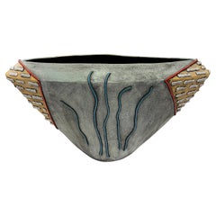Überdimensionale skurrile postmoderne Studio Pottery Vase Skulptur von  Gail Kendall