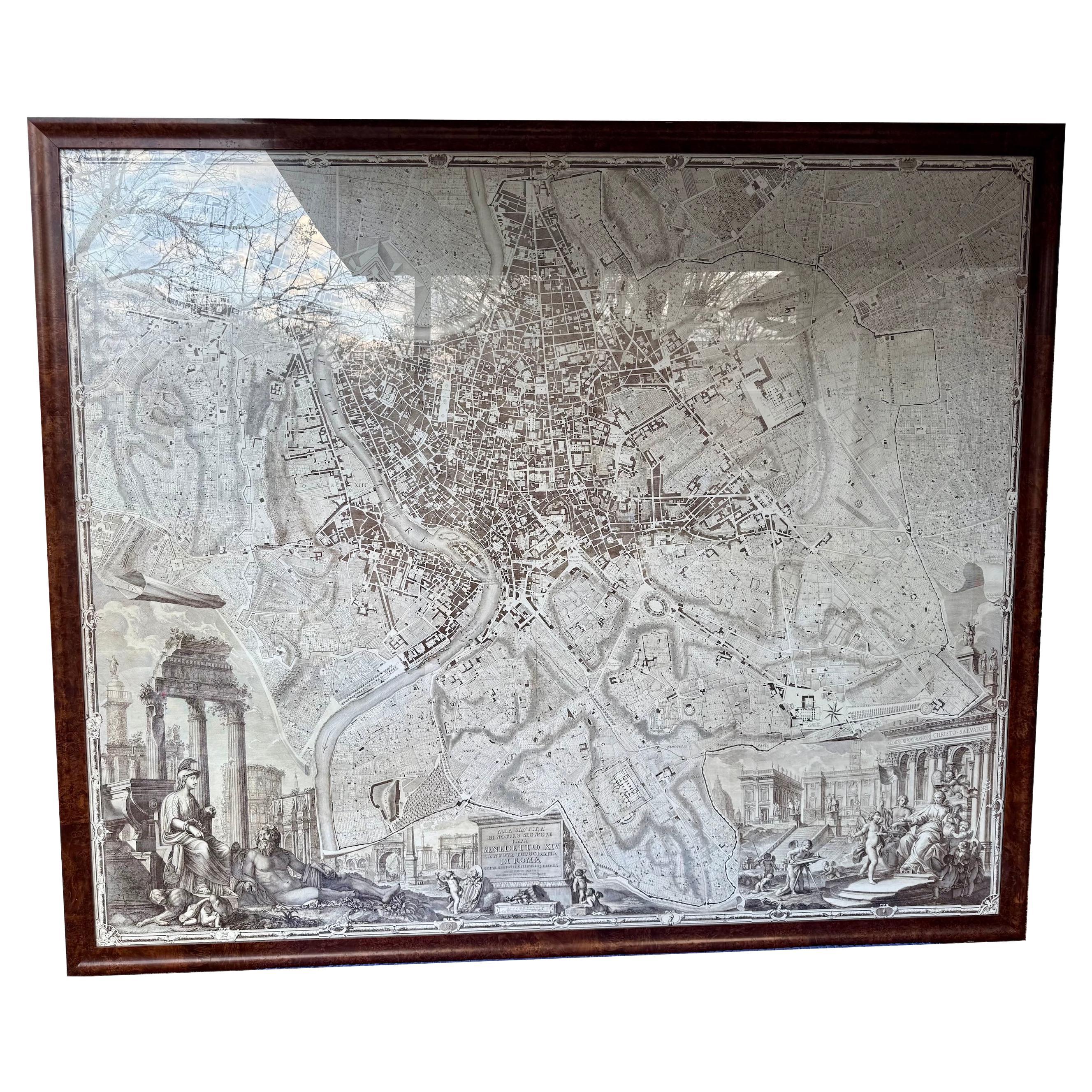 Overscaled Framed Nolli Map of Rome