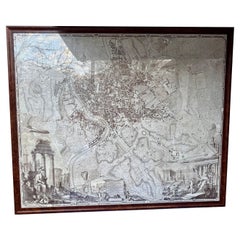 Carte de Rome encadrée surdimensionnée