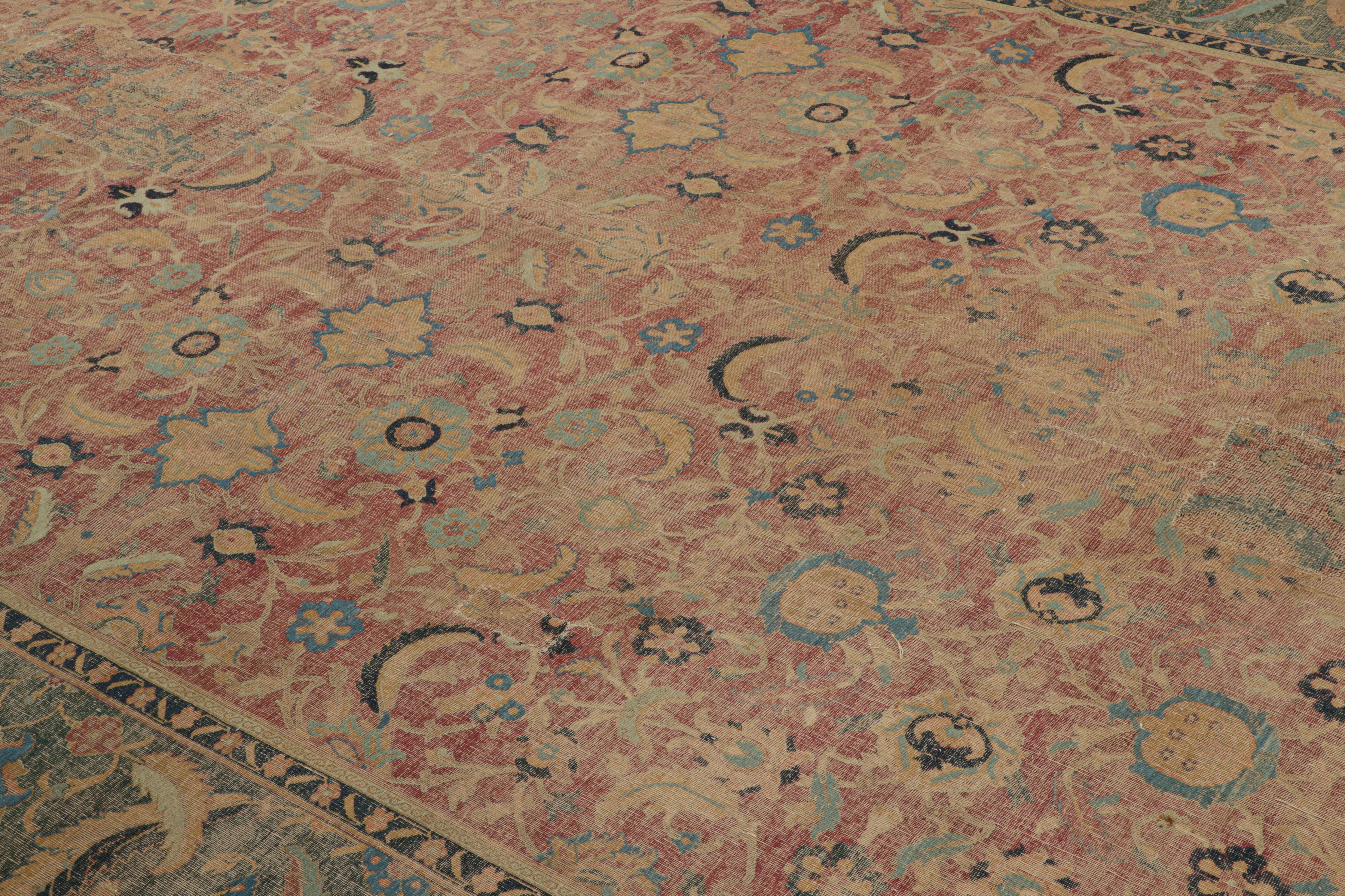 This 10x20 fragment rug is a rare antique Persian rug of Isfahan provenance, hand-knotted in wool and believed to originate in the mid 17th century.

On the Design:

Admirers of the craft will note what a special find an oversized Isfahan rug is
