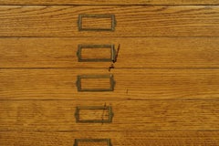 Oversize 10 Drawer Oak Flat File Map Cabinet