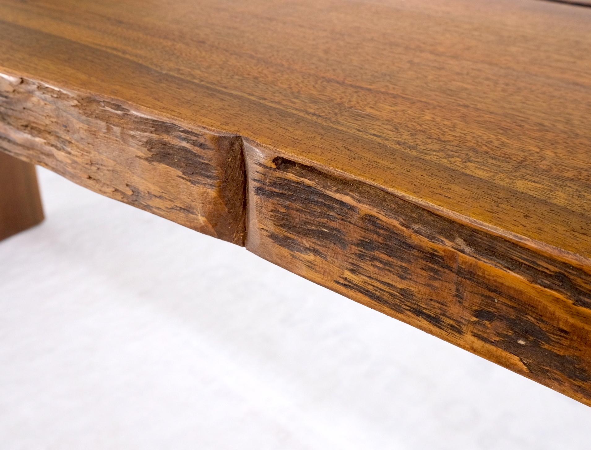 Oversize Live Edge Dining Farm Conference Solid Oiled Walnut Table For Sale 2
