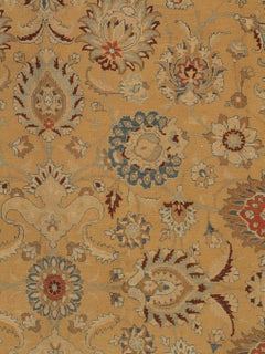 Oversize Antique Brown Persian Meshad Rug 12' x 18'3