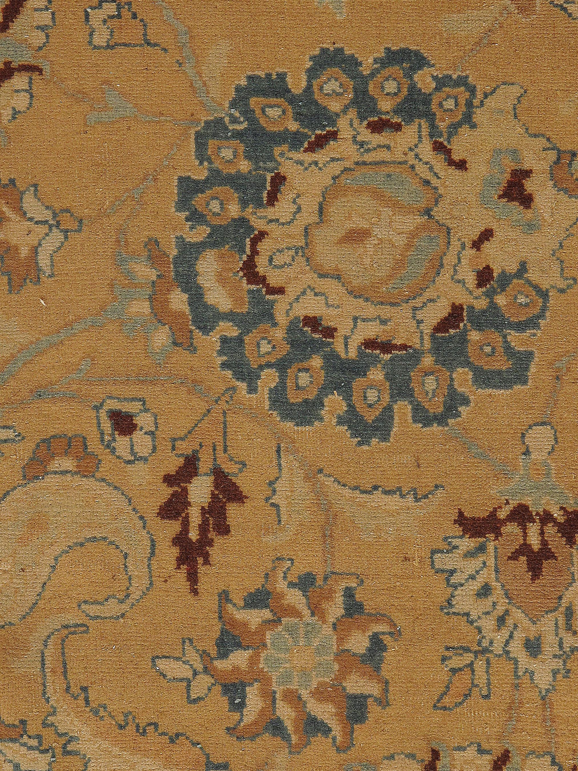 Persiano Tappeto Meshad persiano marrone antico oversize 12' x 18'3 in vendita