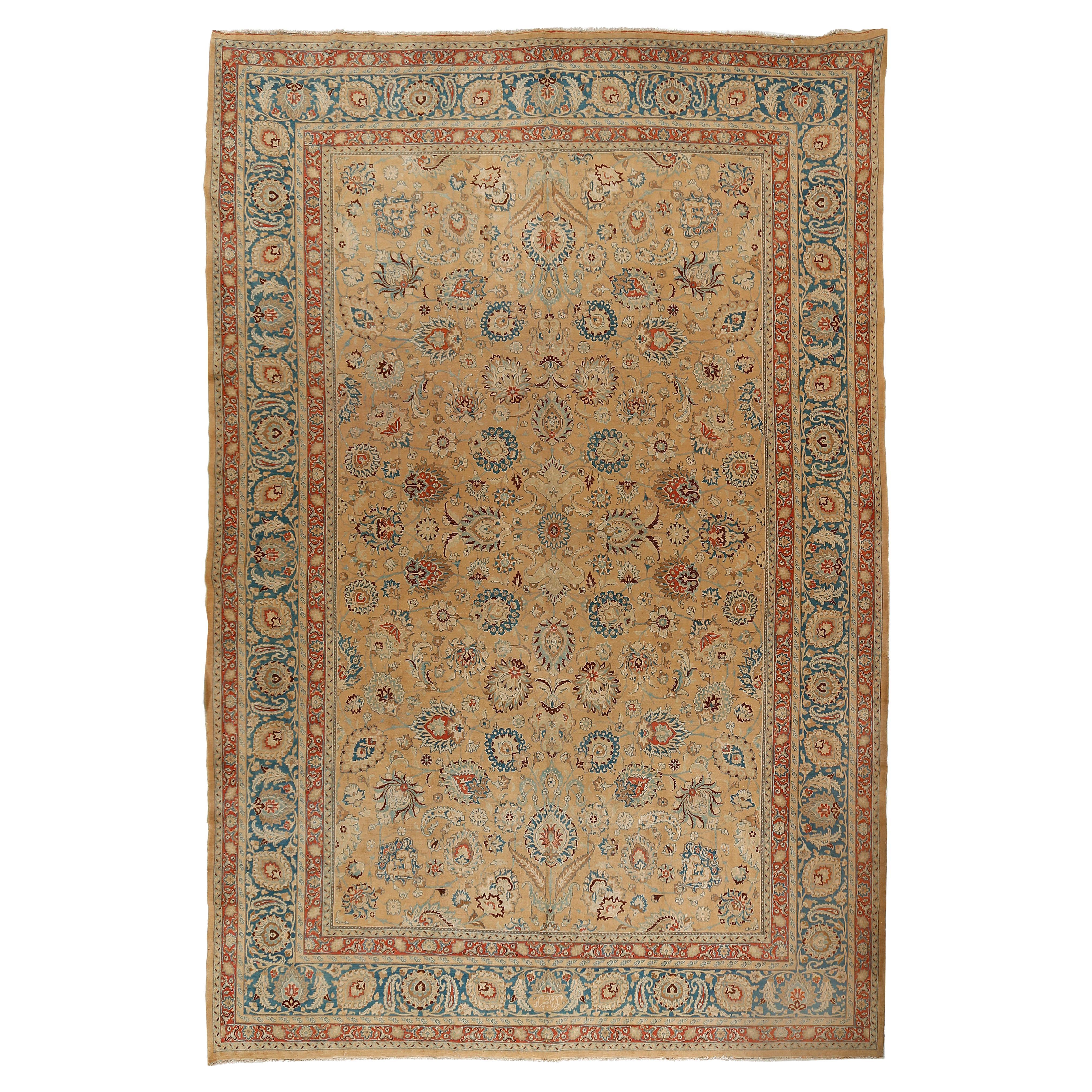 Tappeto Meshad persiano marrone antico oversize 12' x 18'3 in vendita