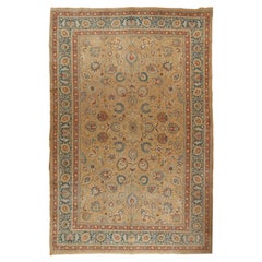 Oversize Antique Brown Persian Meshad Rug 12' x 18'3