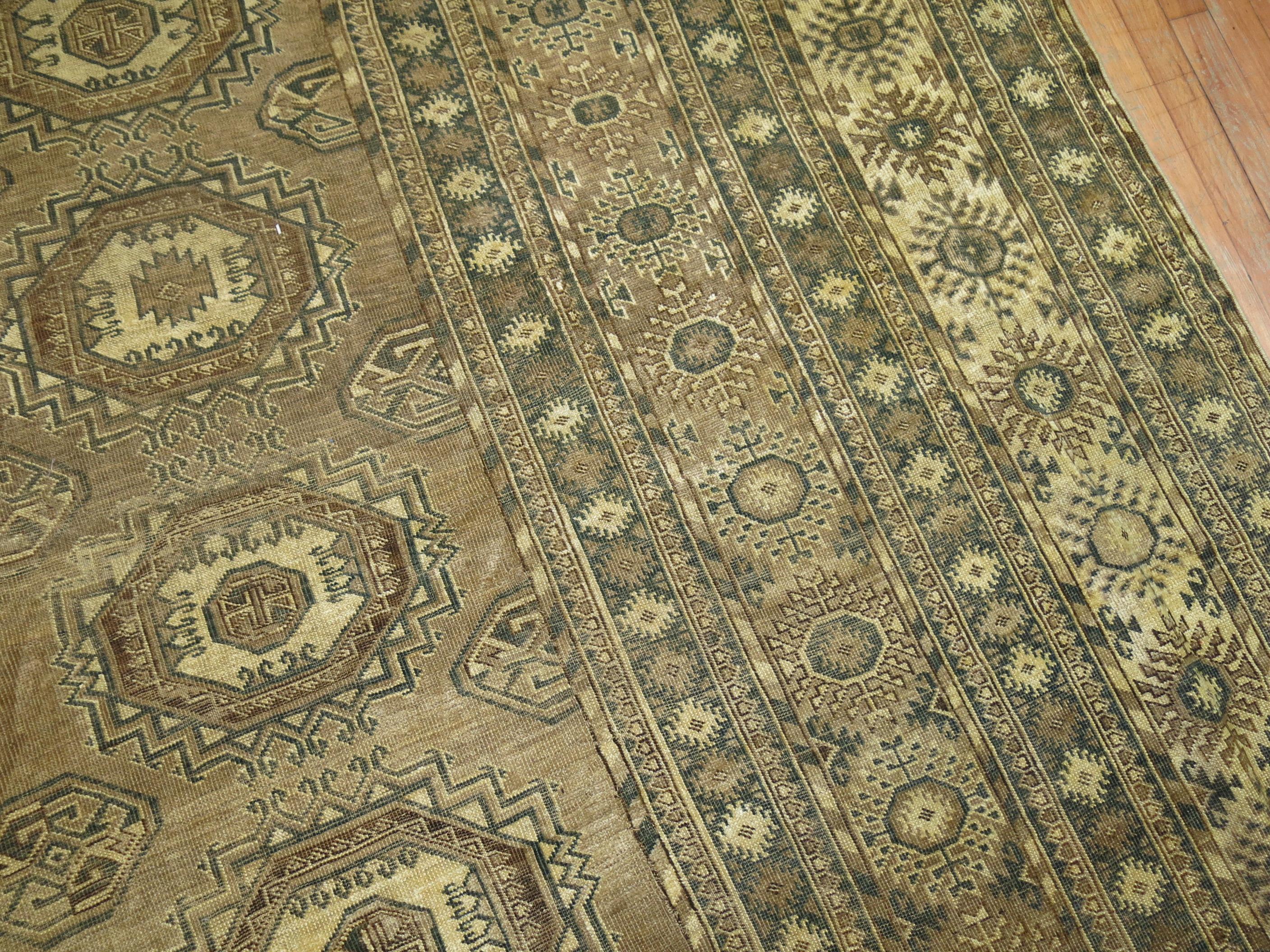 Zabihi Collection Tribal Oversize Antique Ersari Carpet In Good Condition For Sale In New York, NY