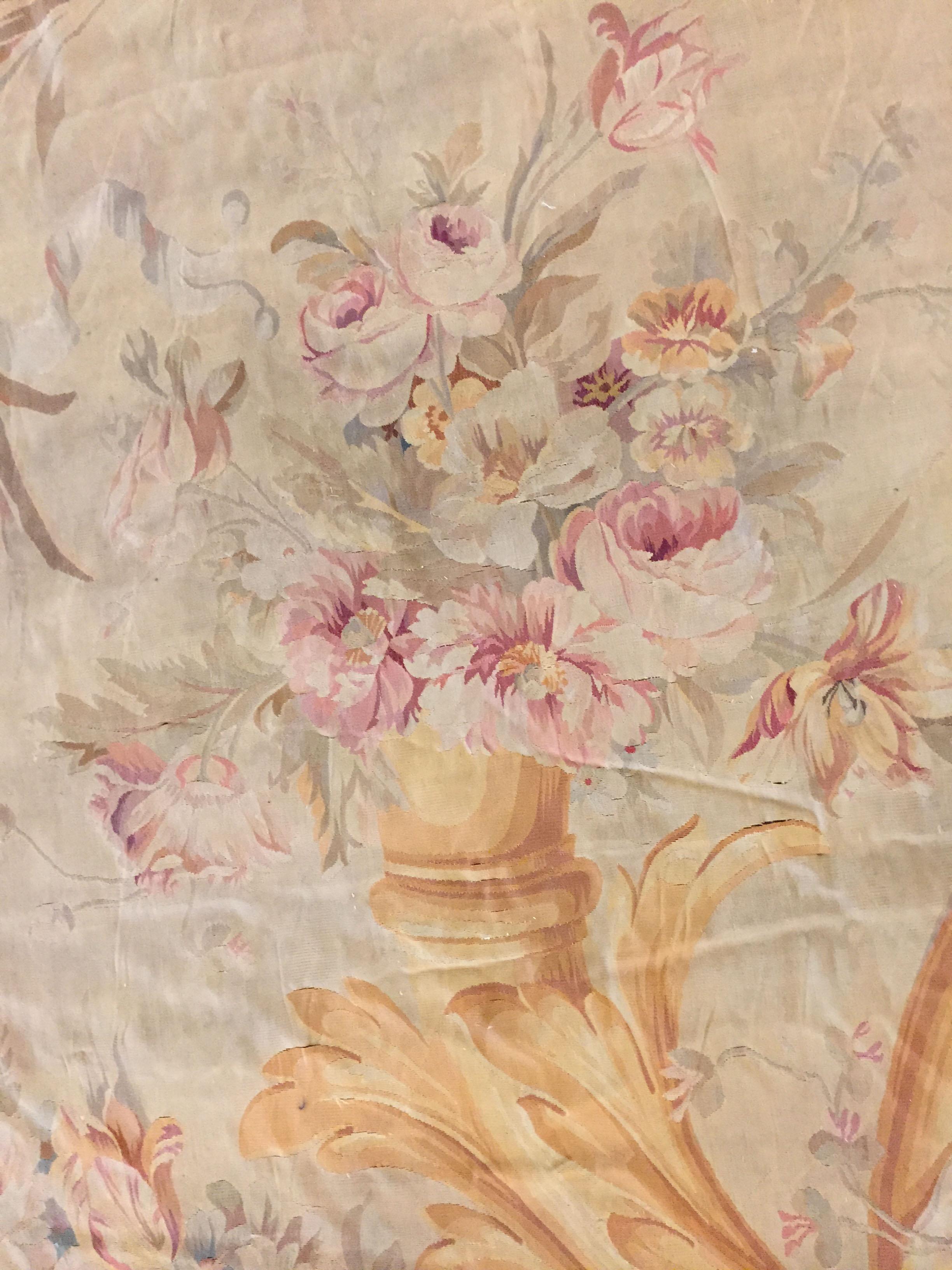 Tissé à la main Grand tapis d'Aubusson français ancien, vers 1890  21' x 32' en vente