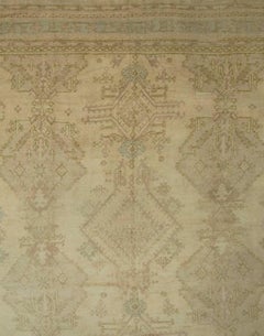 Antique Turkish Oushak Rug, 15'2 x 21'7 Hand-Knotted Wool, 1900