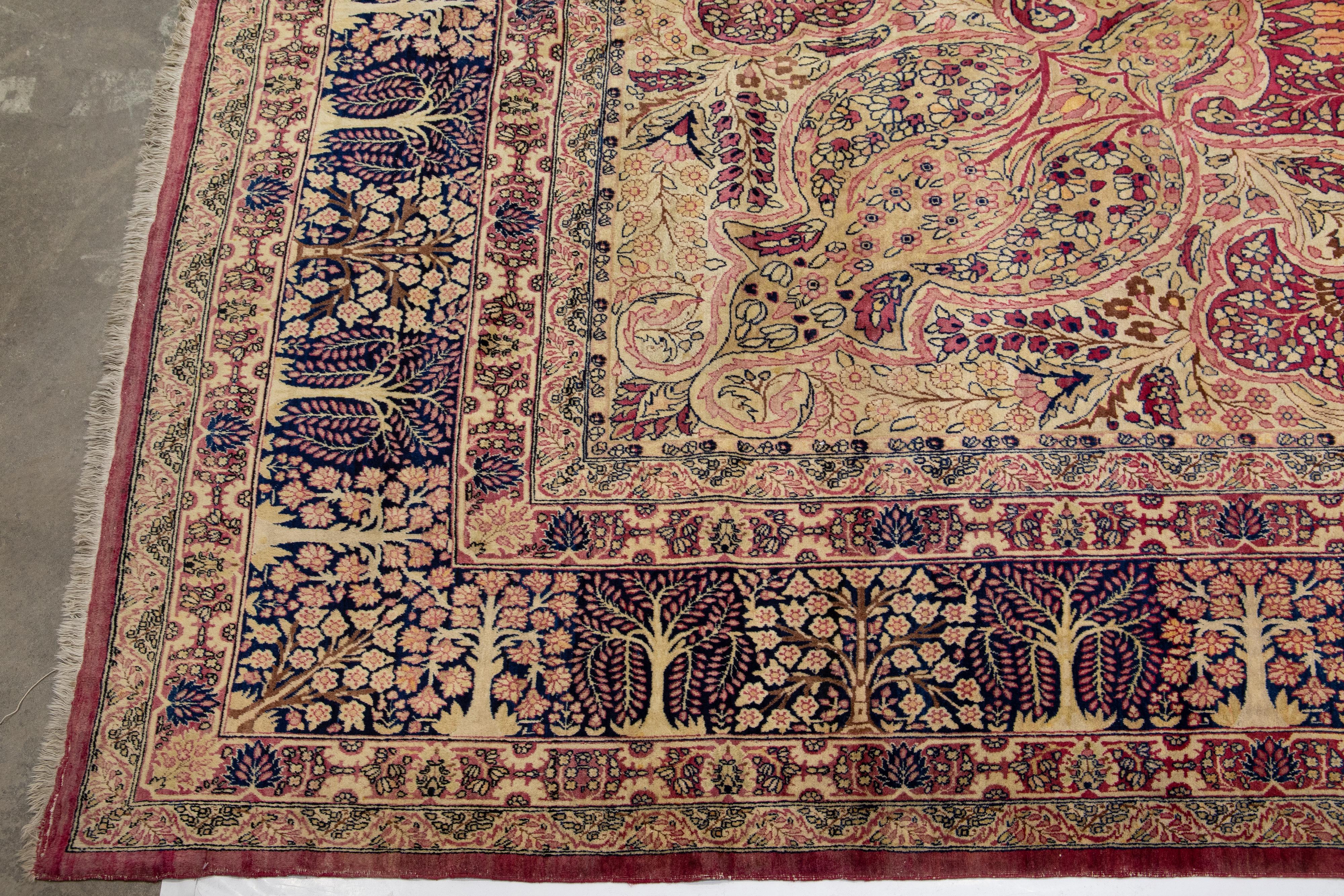 Rare Oversized Kirman Persian Rug – 15' x 26' – Hand-Knotted Wool For Sale 7