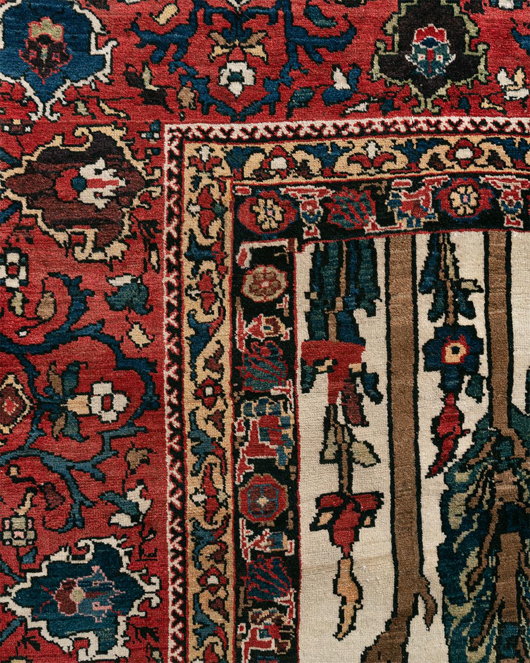 Hand-Woven Oversize Antique Persian Baktiari Rug, circa 1890  12' x 18'10 For Sale