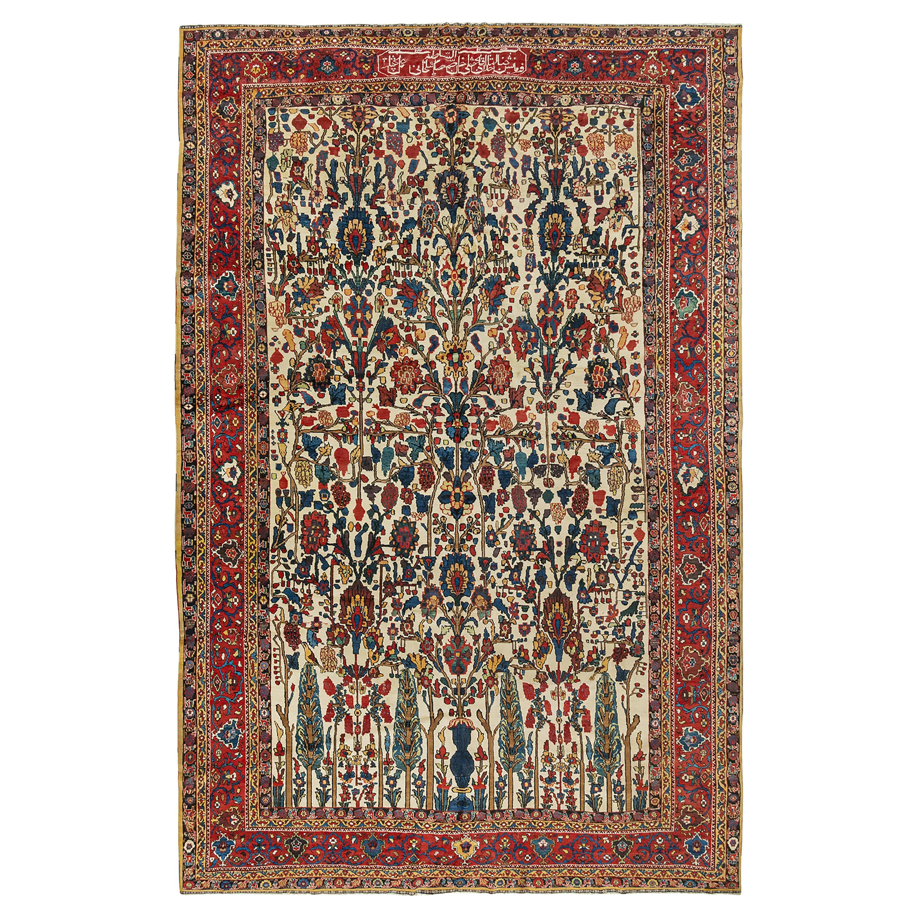 Tappeto antico persiano Baktiari oversize, circa 1890  12' x 18'10