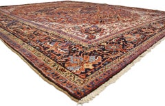 Antique Persian Heriz Palace Rug with Federal and American Colonial Style
