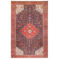 Oversize Antique Persian Heriz Serapi Rug. Size: 15 ft 4 in x 23 ft
