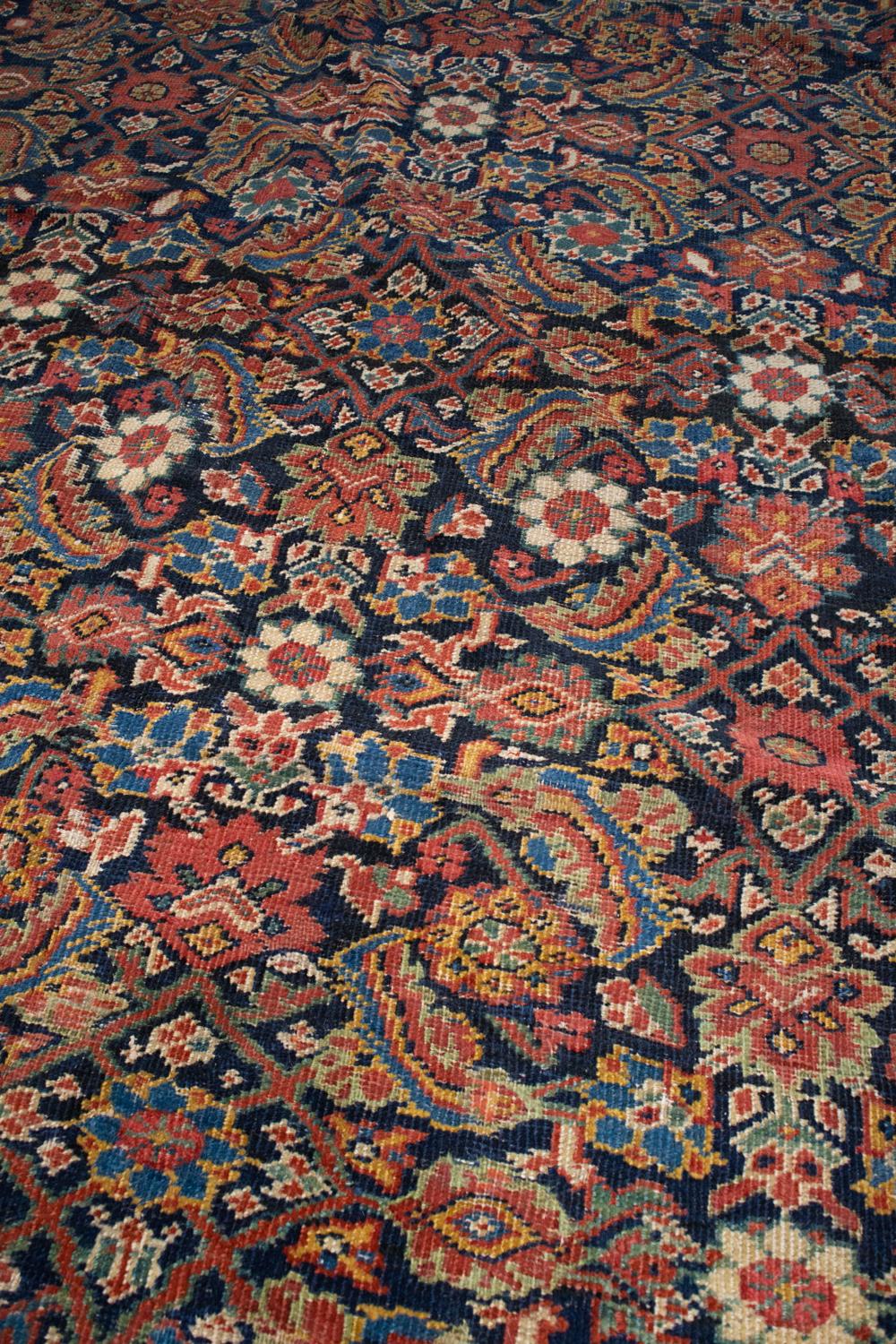 19th Century Oversize Antique Persian Sultanabad Mahal Rug
