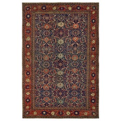 Oversize Antique Persian Wool Sultanabad Mahal Traditional Carpet