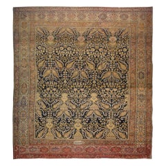 Übergroßer antiker Täbris-Teppich, ca. 1890er Jahre