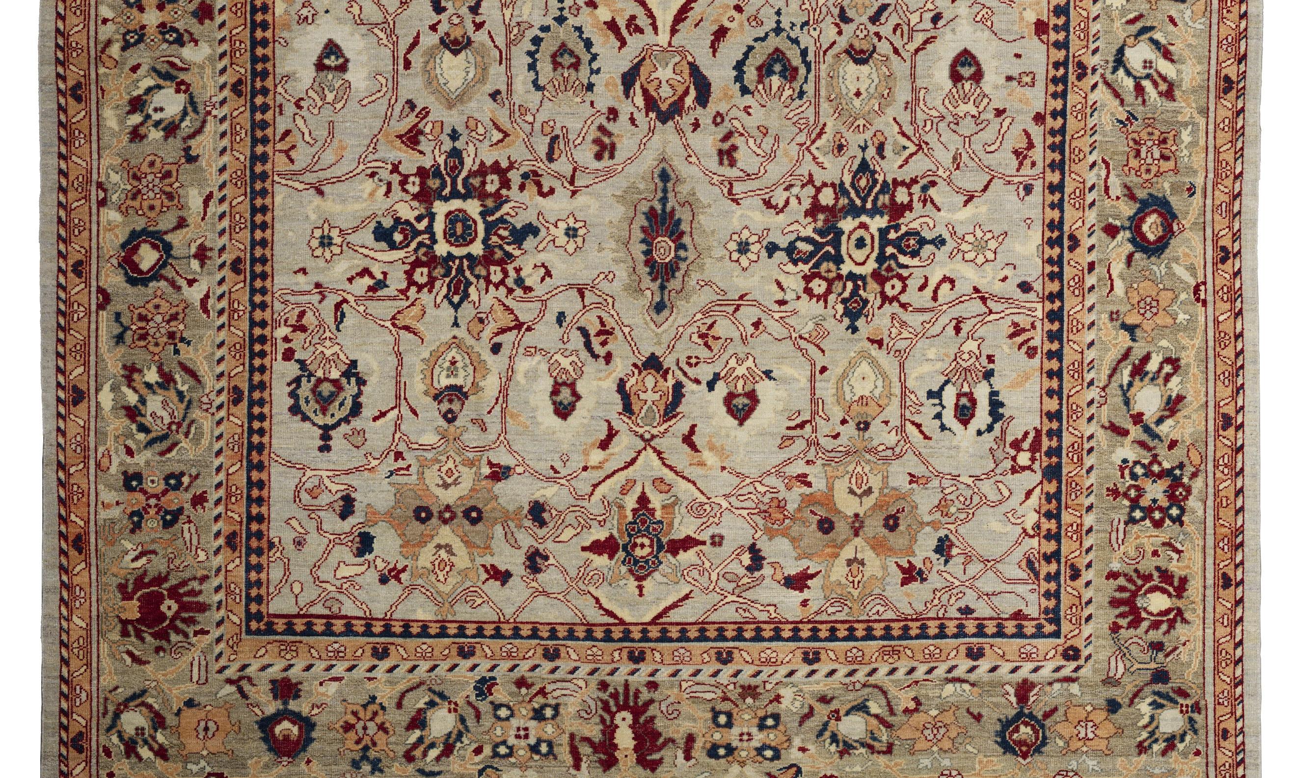 XXI secolo e contemporaneo Tappeto Oversize 11 ft x 15 ft - Stile Oushak in vendita