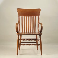 Oversize Arts & Crafts Carved Oak Armchair