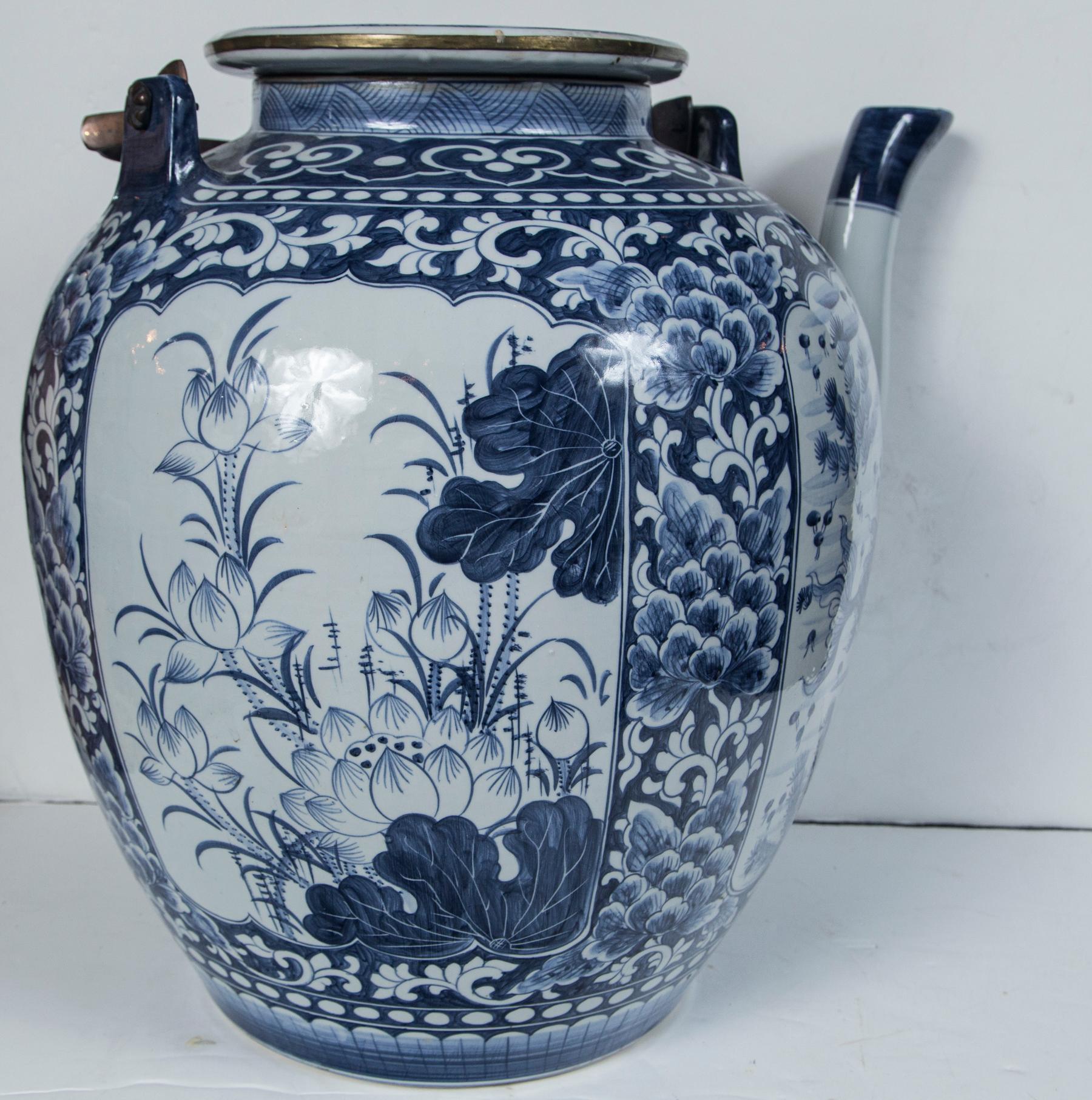 Oversize Asian Style Tea Pot by Maitland-Smith For Sale 4