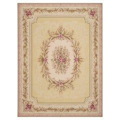Oversize Aubusson Needlepoint Floral Rug Extra Large Palace Carpet, 414 x 604 cm