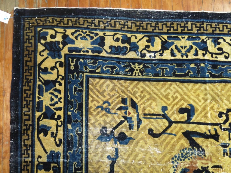 Oversize Chinese Shabby Chic Peking Rug For Sale at 1stDibs | china ...