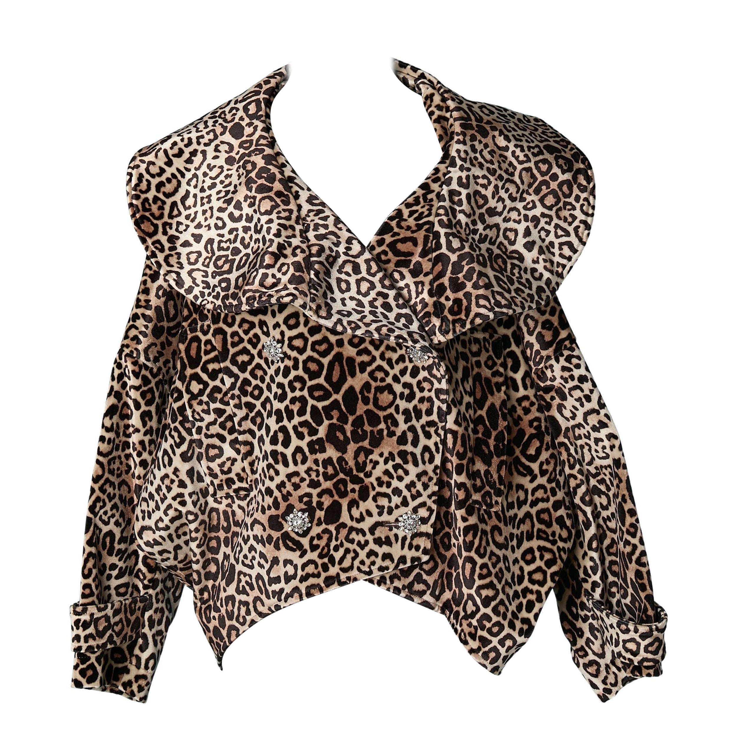 Oversize Double breasted jacket with animal print ALEXANDRE VAUTHIER New