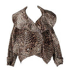 Oversize Double breasted jacket with animal print ALEXANDRE VAUTHIER