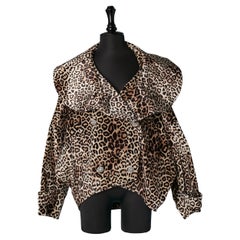 Oversize Double breasted jacket with animal print ALEXANDRE VAUTHIER New