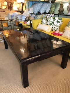 Oversize Faux Tortoise Coffee Table