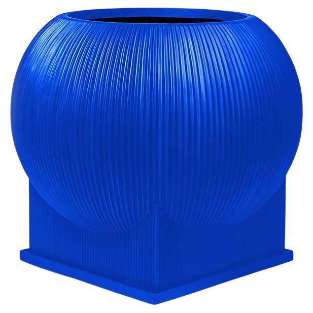 Jardinera Plana de Fibra de Vidrio de Gran Tamaño para Exterior e Interior "Azul" Bandeja de Drenaje