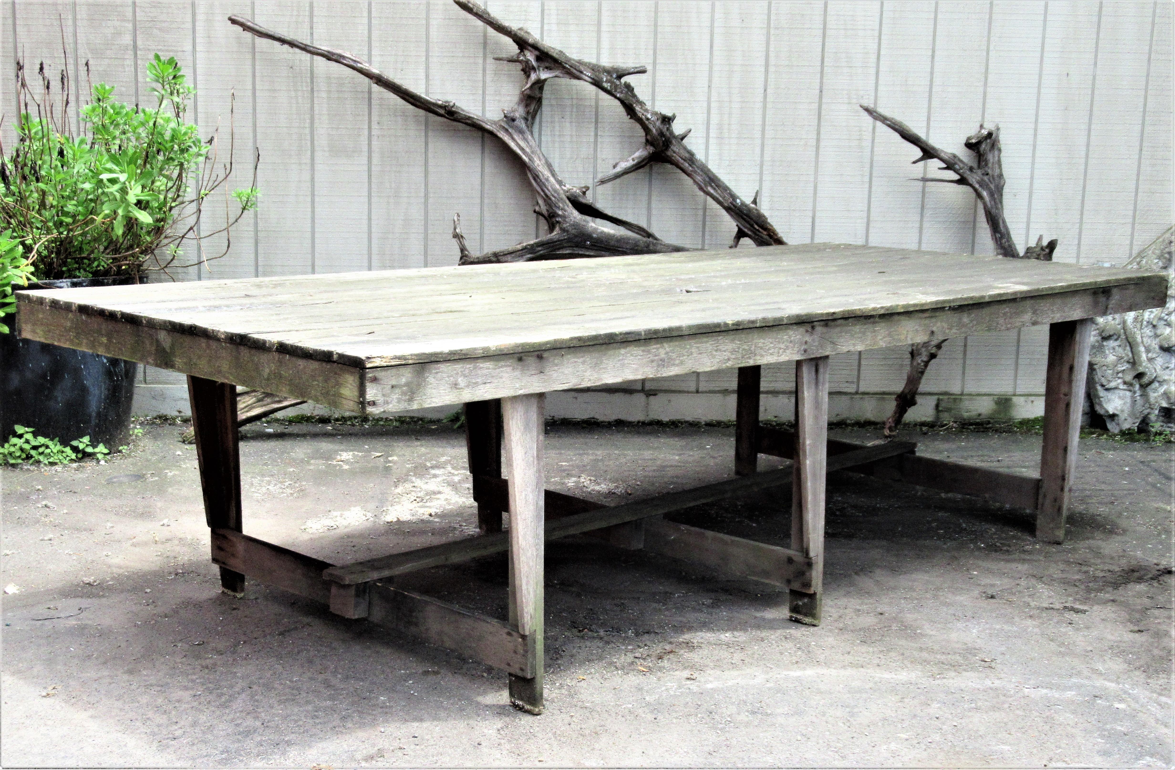 Oversize Folding Leg Rustic Camp Table 3