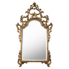 Oversize Gilt Rococo Vintage French Mirror