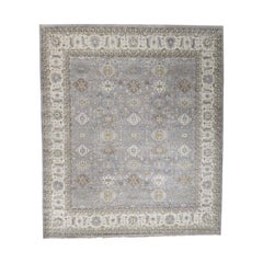 Oversize Hand Knotted Pure Wool Silver Karajeh Design Rug