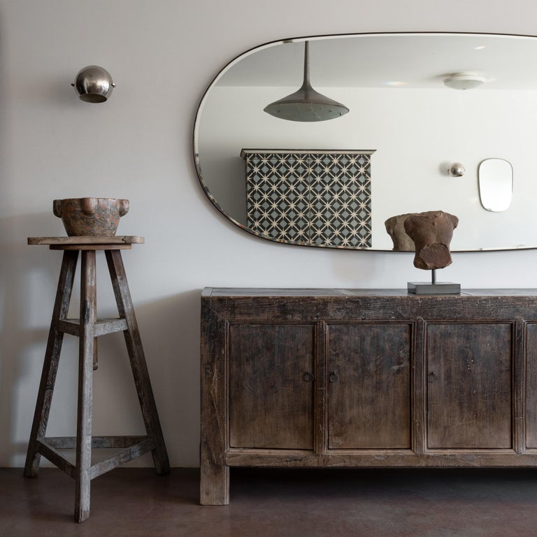 Oversize Italian Brass Mirror at 1stDibs