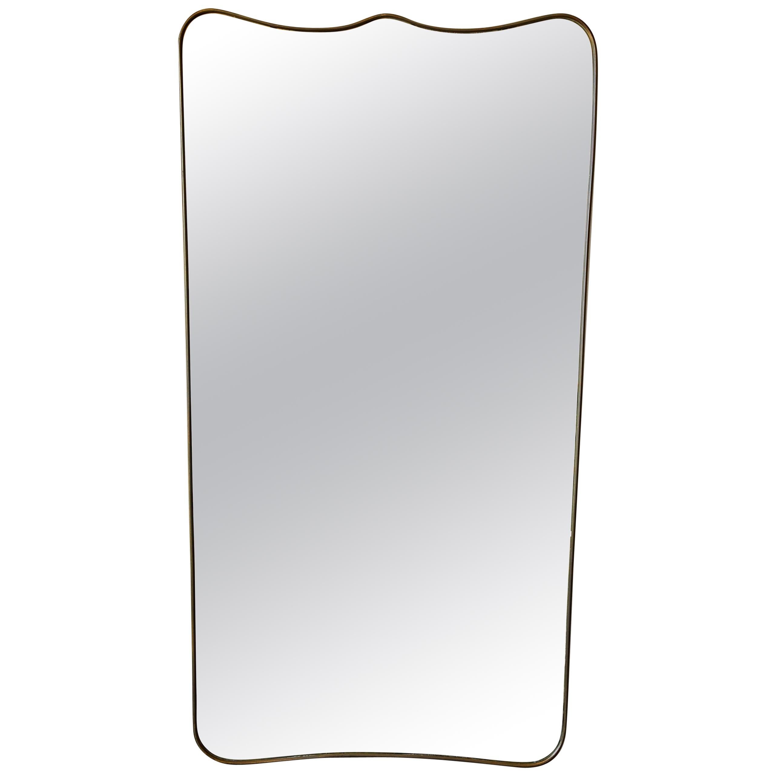 Oversize Italian Brass Mirror