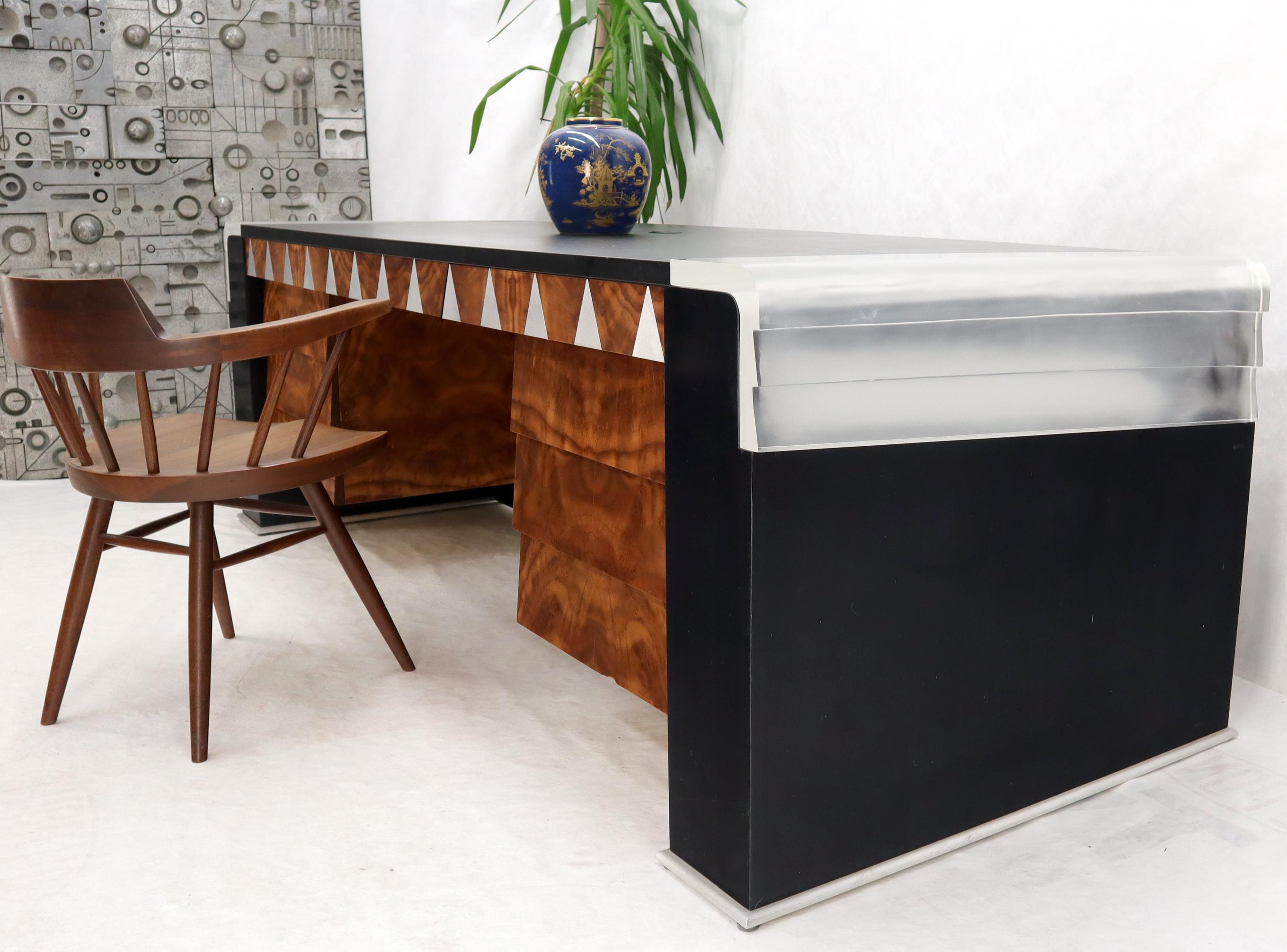 Oversize Large Important Vladimir Kagan Art Deco Executive Desk For Sale 8