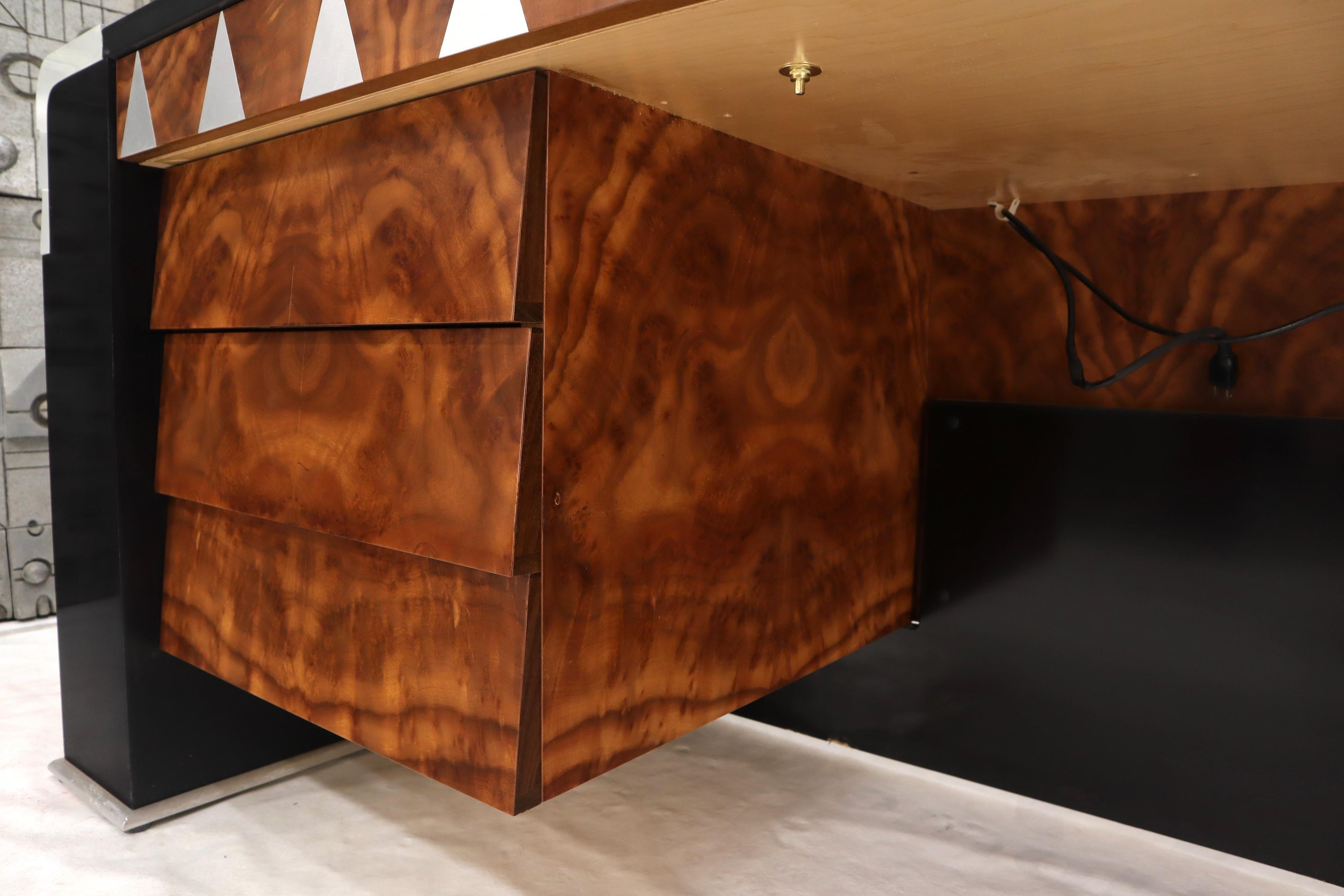 Oversize Large Important Vladimir Kagan Art Deco Executive Desk For Sale 11