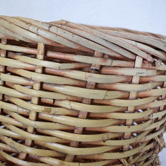 Whimsical Oversize Large Woven Rattan Wicker Shoe Themed Toy Basket
